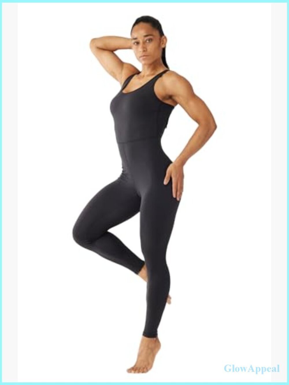 Sleeveless Backless Bodysuit Jumpsuit Yoga Romper Dance Unitard Workout Bodycon - Picture 5 of 7